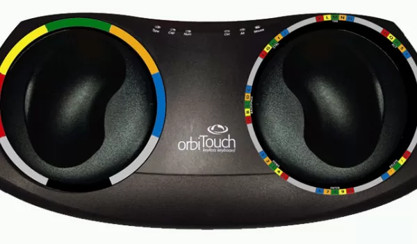 Photo of the OrbiTouch keyboard.