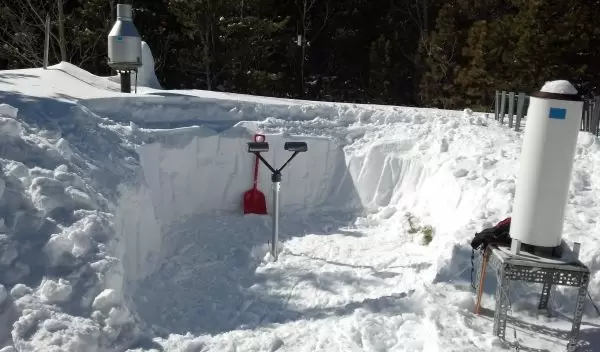 Researchers had to dig instruments that measure precipitation out of the heavy snow in Idaho this winter.