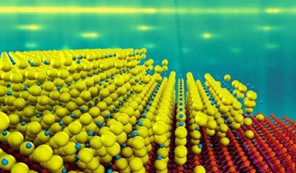 artist's conception of the single-crystal alkali antimonides photocathode