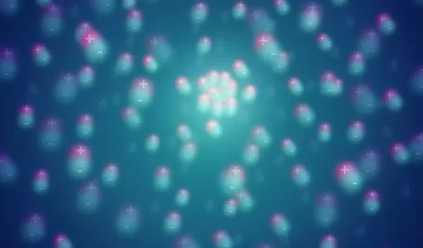 artist's rendition of polar gas molecules