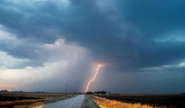 intense lightning