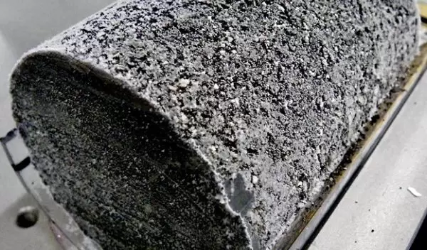 a deep-frozen sediment core