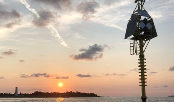 Buoy sunset