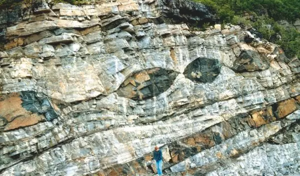 Subducting tectonic plates become segmented like a slinky snake in a process like that pictured.