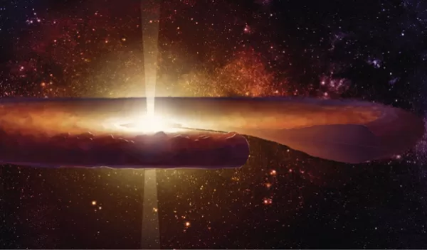 Artist's illustration of the early solar system, at a time when no planets had formed yet