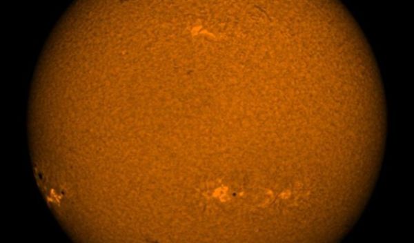 a large sunspot, predicted by NSO scientists