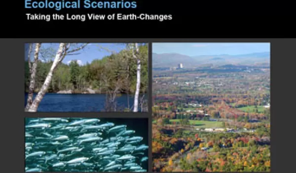 title slide showing images of fish, water and trees