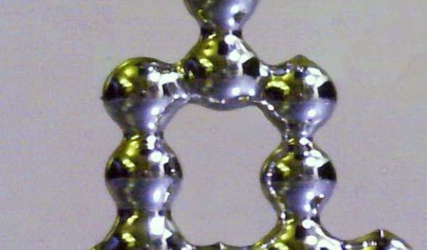 stack of liquid metal droplets