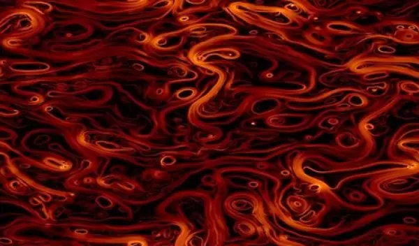 hot, turbulent plasma