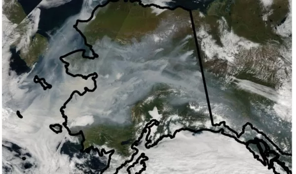 satellite image of Alaska captured in August 2005