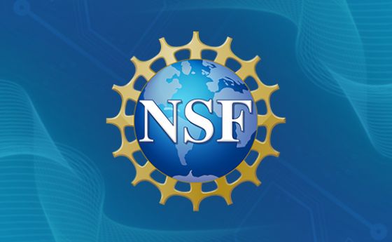NSF logo against a blue background