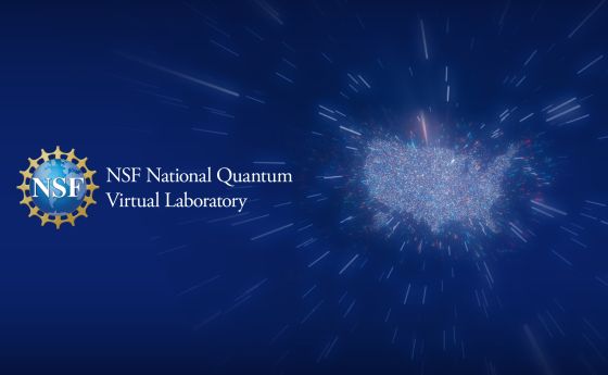 The words "NSF National Quantum Virtual Laboratory" next to a stylized map of the U.S.