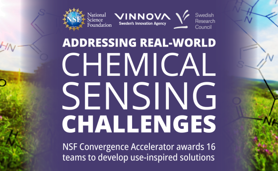 banner for addressing real world chemical sensing challenges with a landscape in the background