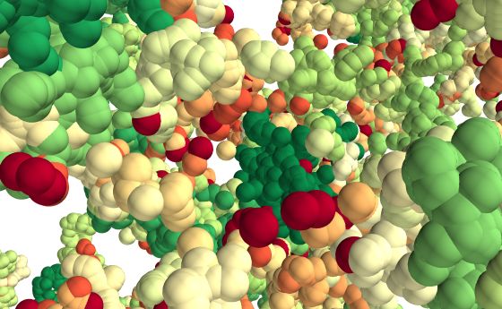 3D illustration of chromatin "forest"