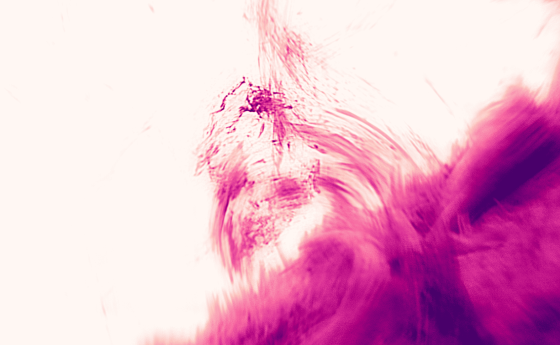 The swirling fluid-like plasma at the surface of the sun as it spirals upward.
