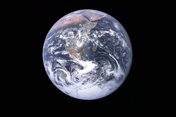 earth globe in space