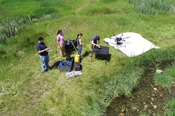 UAV with hyperspectral imaging at Montana State University