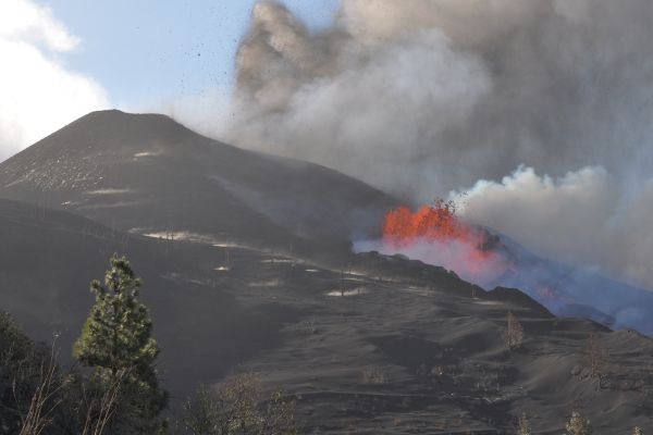 eruption of a volcano 