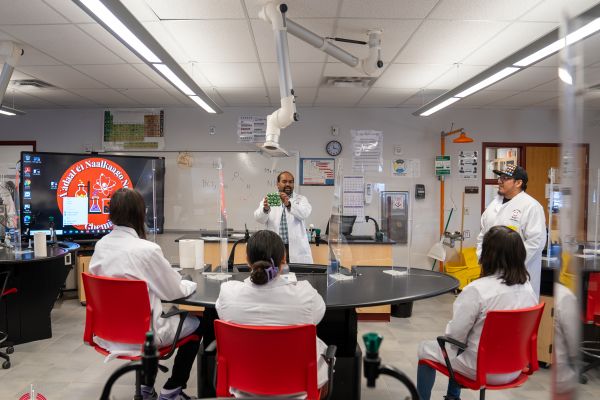 Dr. Thiagarajan Soundappan leads a class at Navajo Technical University. The university’s NSF-funded partnership with Harvard is creating new research opportunities for students and offering paths to graduate study.