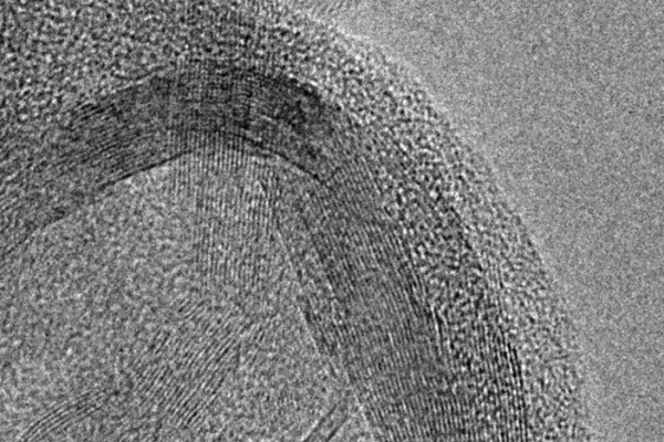 A microscopic image of graphene