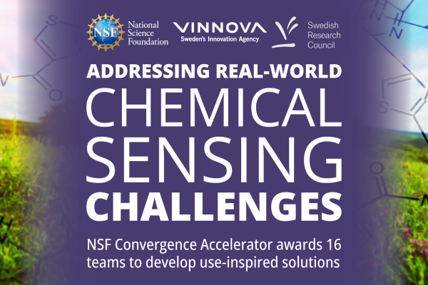 banner for addressing real world chemical sensing challenges with a landscape in the background
