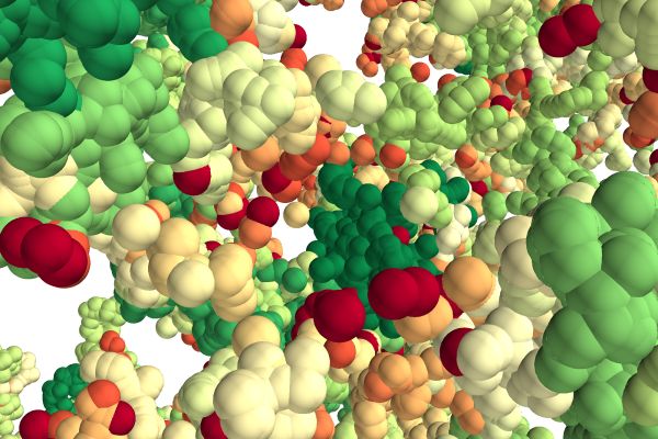 3D illustration of chromatin "forest"