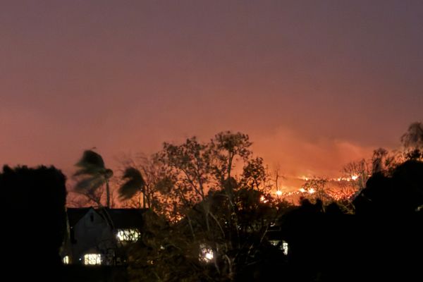 palisades fire in california