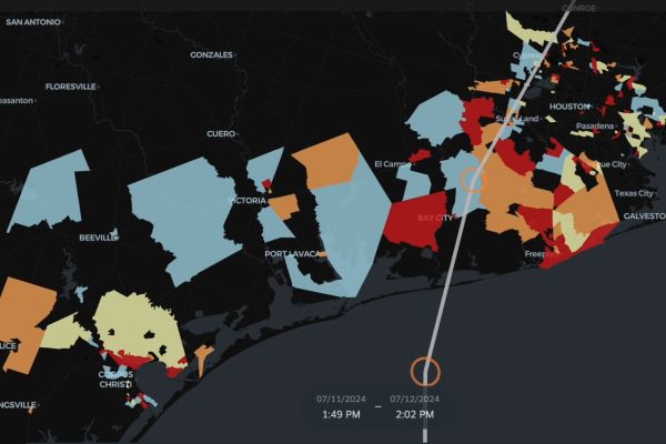 Resilitix EmergenCITY used for near real-time monitoring of evacuation patterns in the wake of Hurricane Beryl