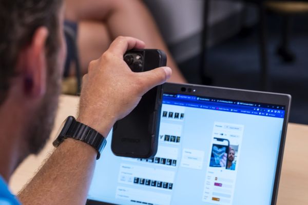 teacher testing their AI model