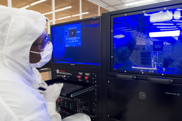 student working in a lab