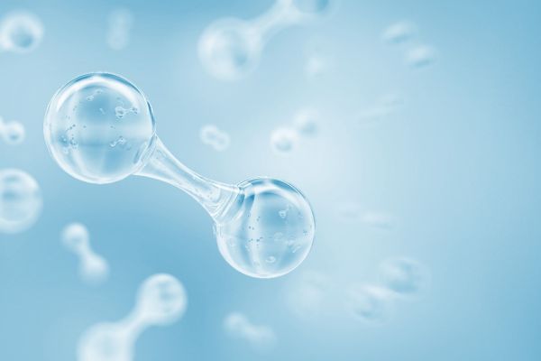 rendering of hydrogen molecules